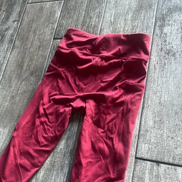 Wine red, girls leggings, size 8-10 M - Picture 3 of 3